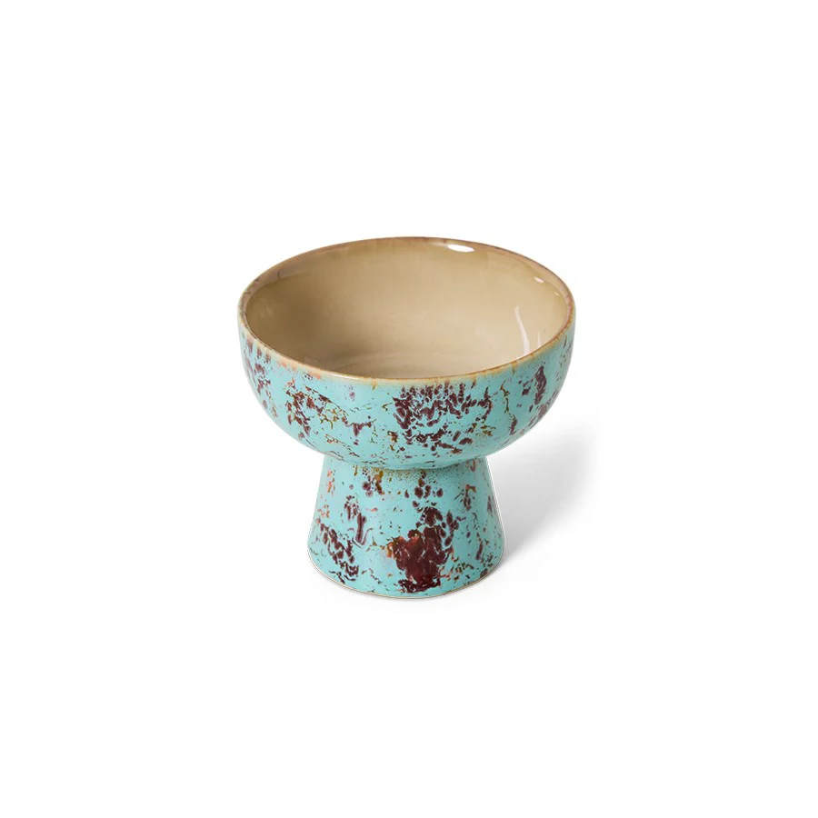70's Ceramics: Tapas Bowl on Base S, Patina - Image 2