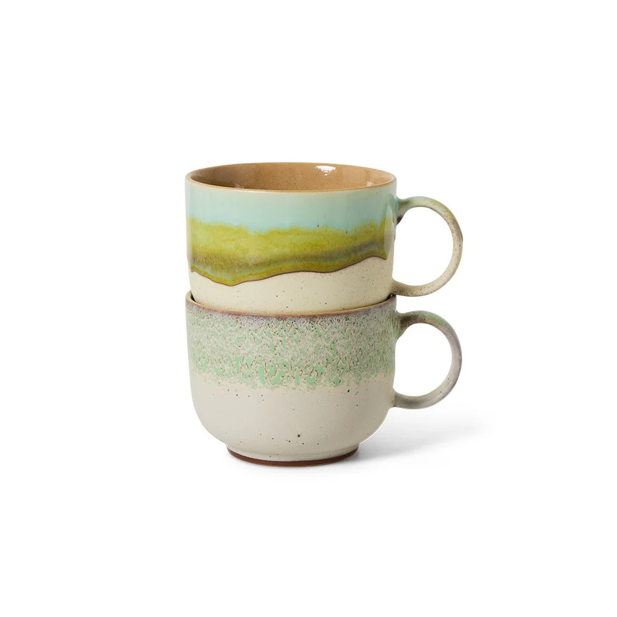 70's Ceramics: Tea Cups, Neo (Set of 2)