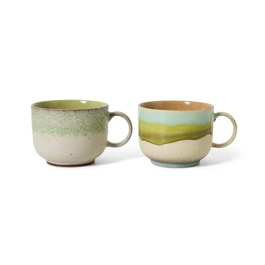 70's Ceramics: Tea Cups, Neo (Set of 2) - Image 2