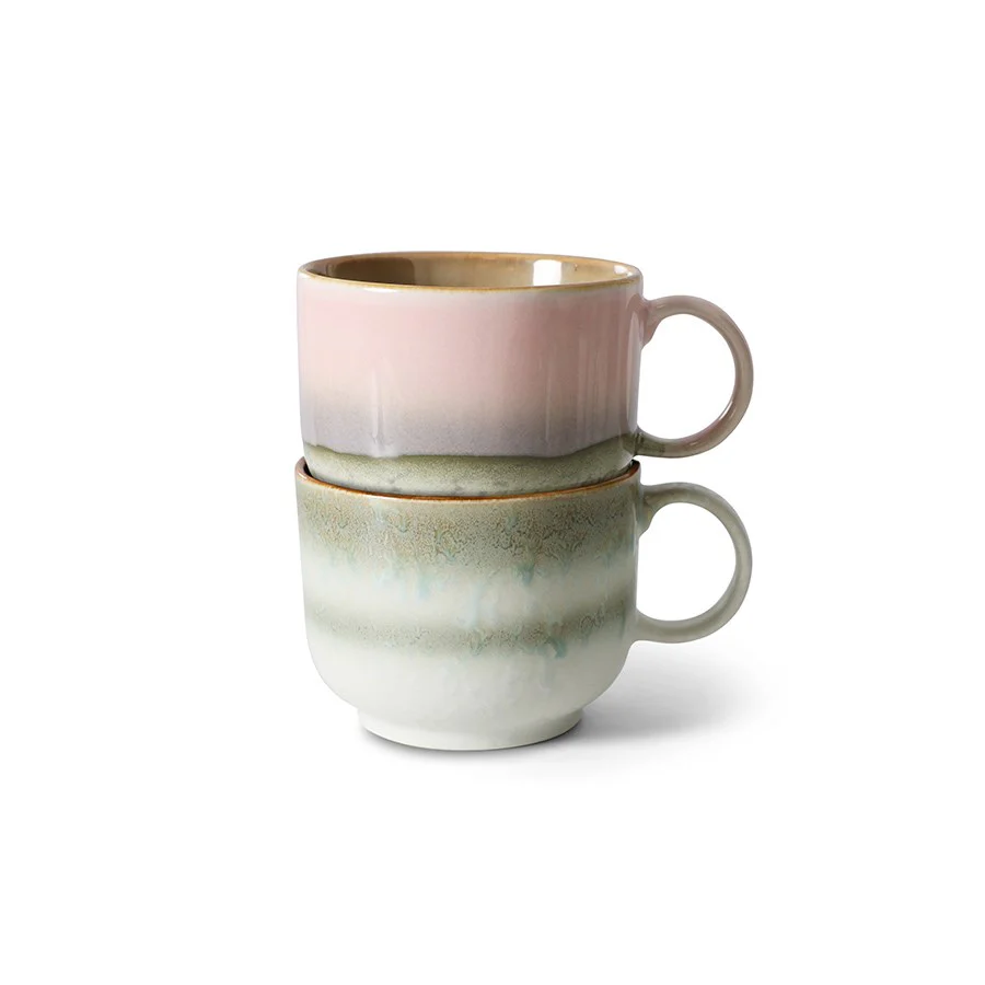 70's Ceramics: Tea Cups, Nova (Set of 2)