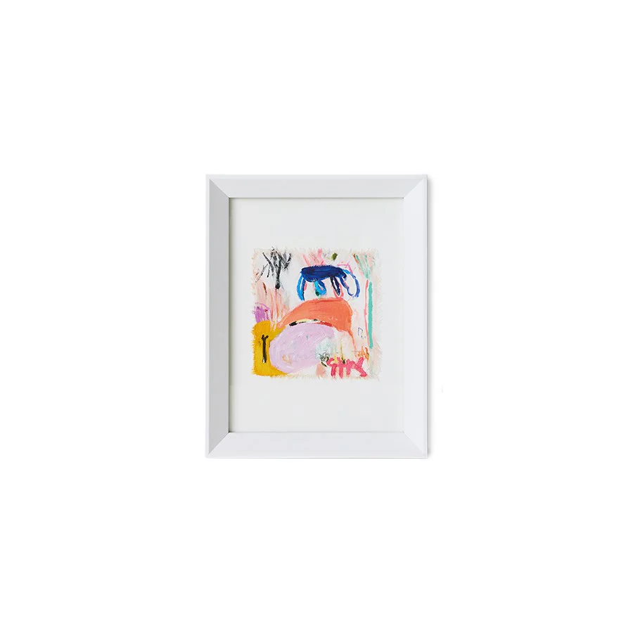 Abstract Framed, Scrawls (29.5x4.5x37.5cm)