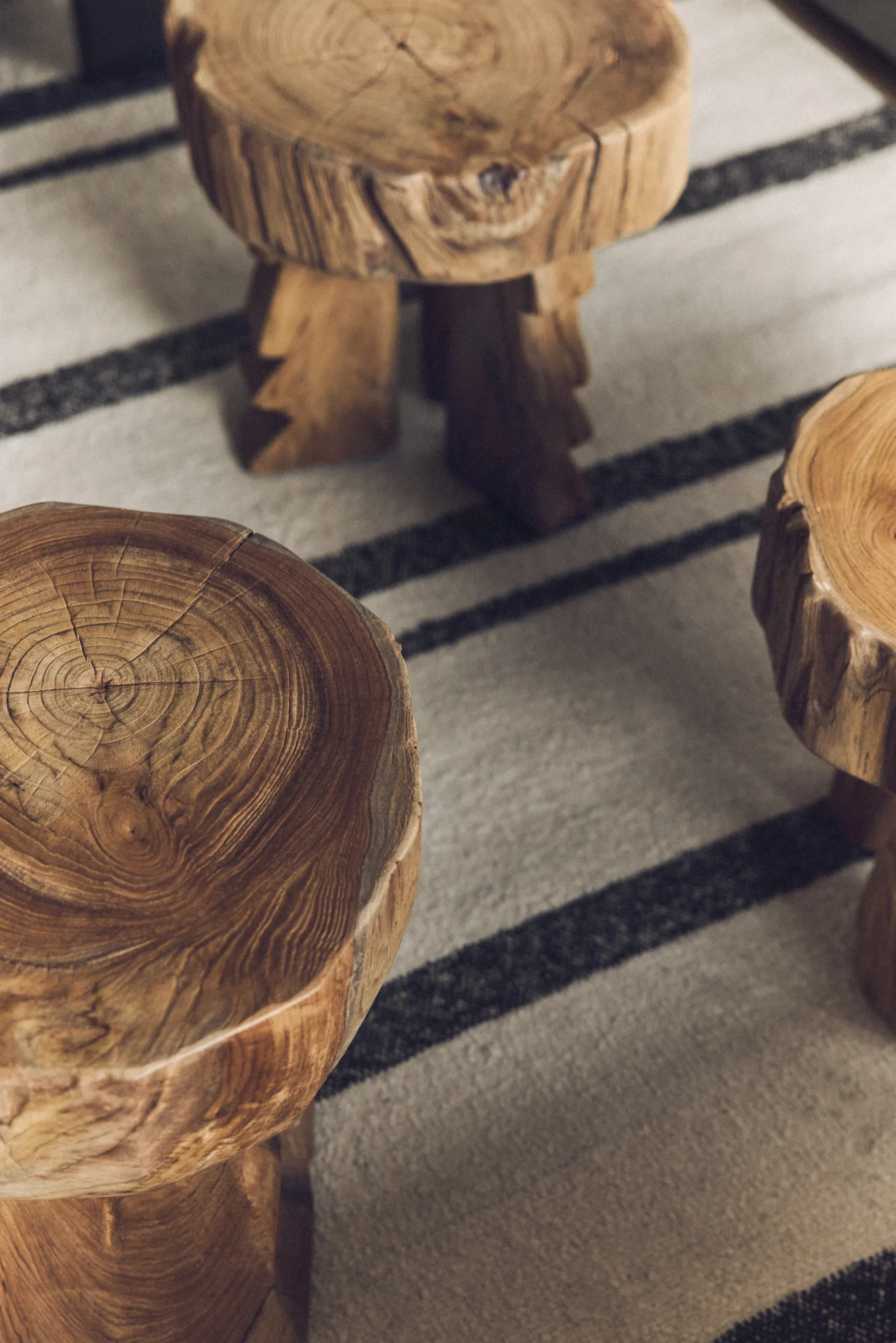 Arched Wooden Stool - Image 4