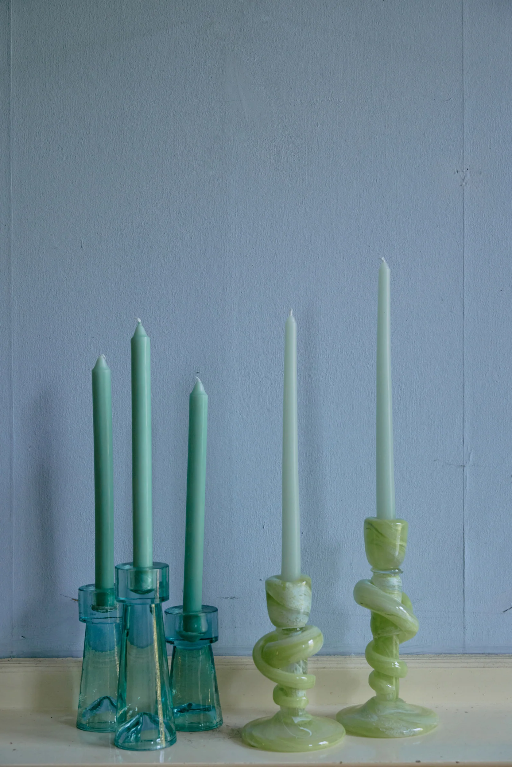 Arte Candle Holder Medium, Ice Blue - Image 3