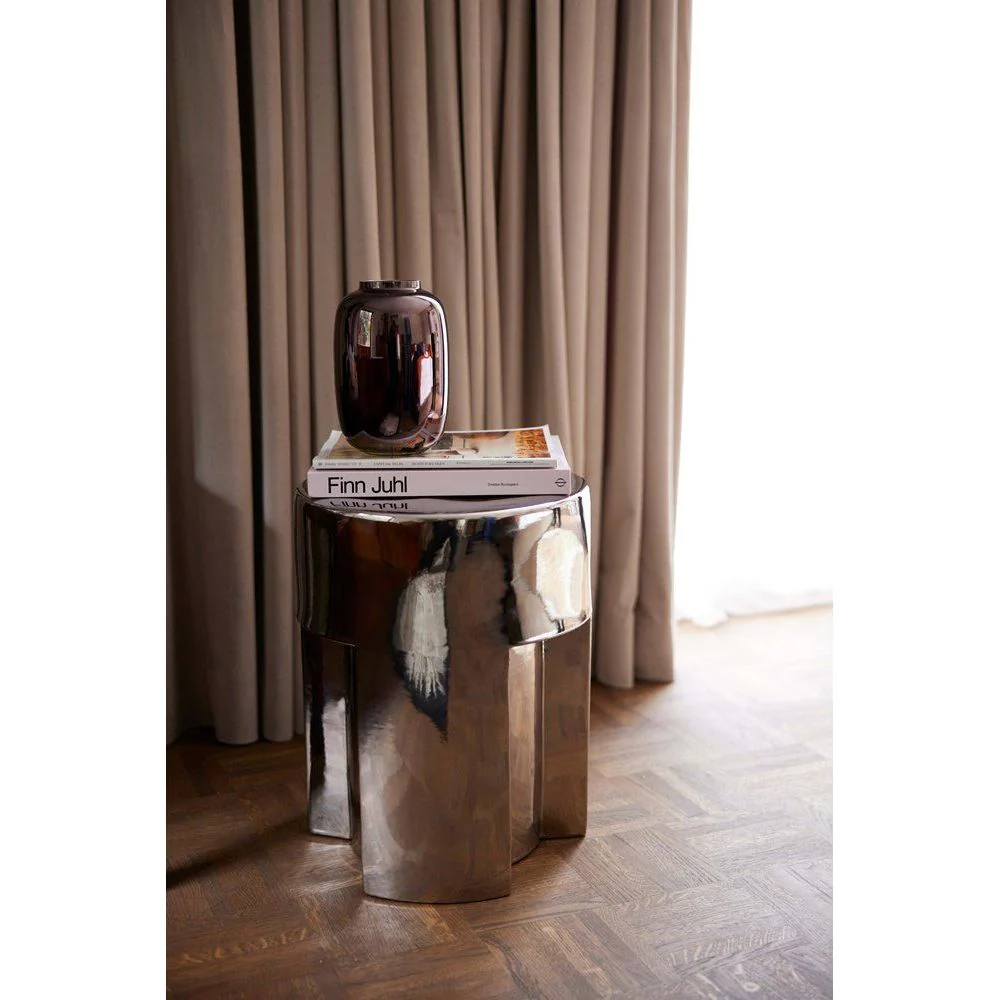Brown Chrome Glass Vase - Image 3