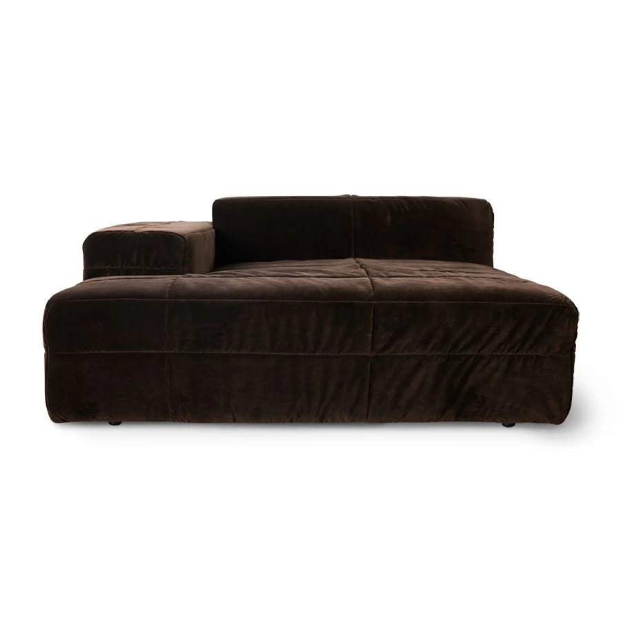 Brut Sofa: Element Left Divan, Royal Velvet Espresso