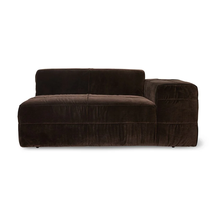 Brut Sofa: Element Right, Royal Velvet Espresso