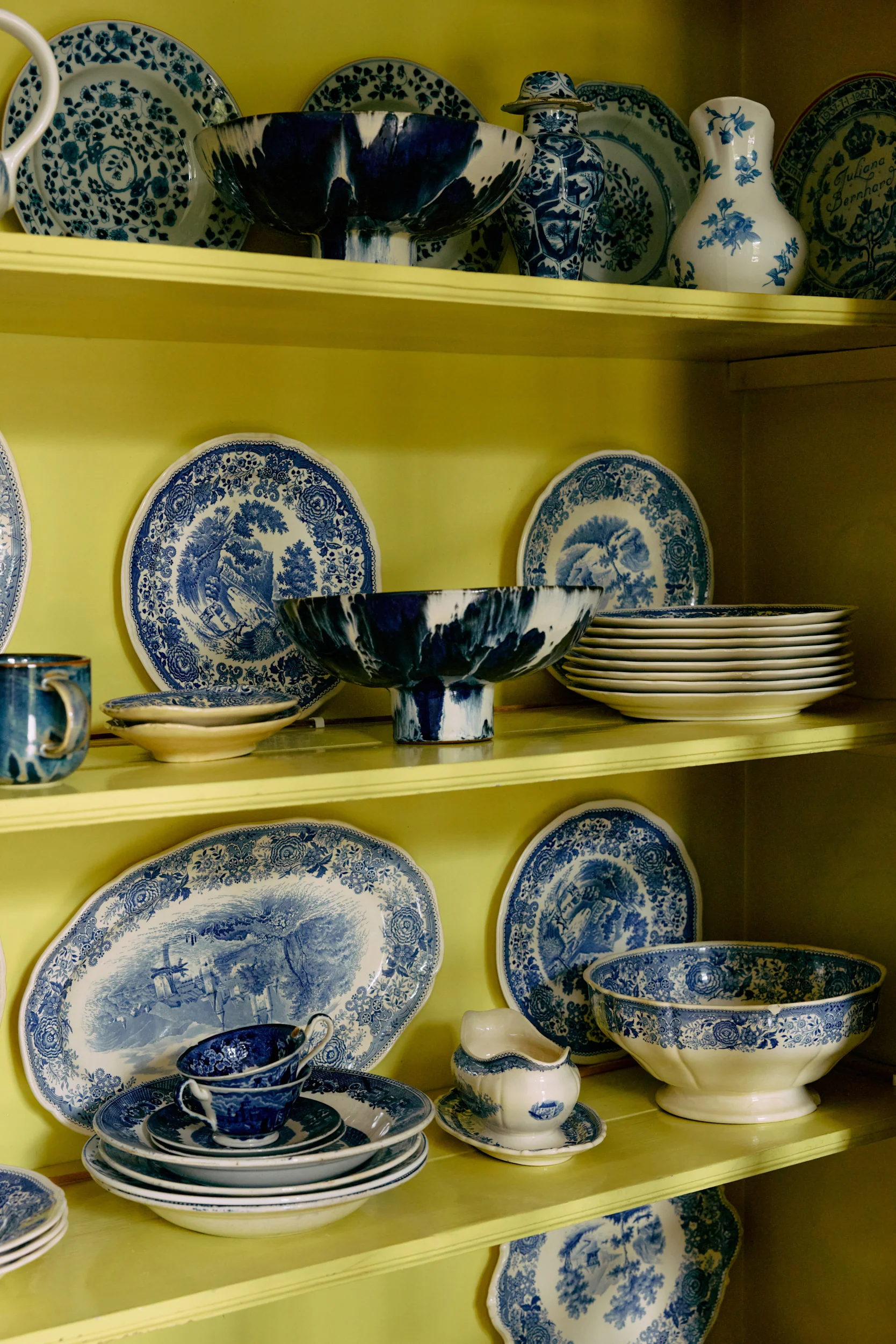 Ceramic Bowl On Base, Indigo - Image 2