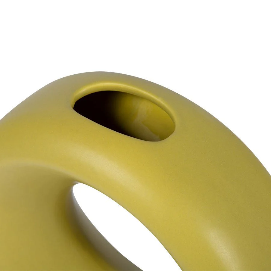 Ceramic Circle Vase S Green - Image 4