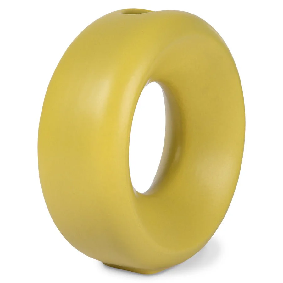 Ceramic Circle Vase S Green - Image 5