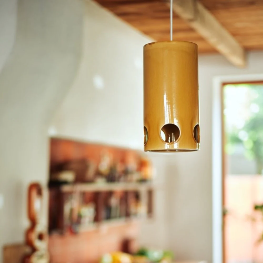 Ceramic Pendant Lamp Mustard - Image 4