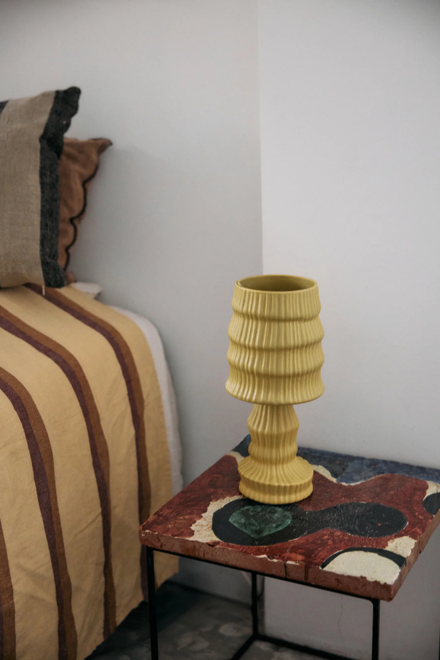 Ceramic Table Lamp, Ochre - Image 6