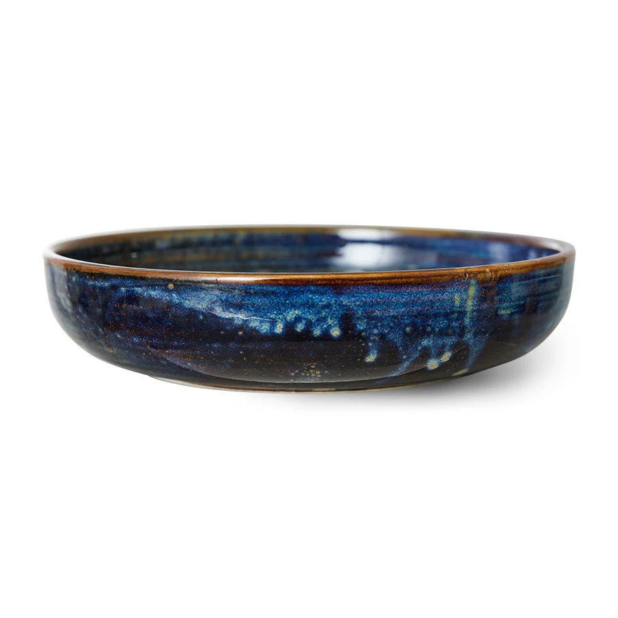 Chef ceramics: deep plate L, rustic blue (560ml)