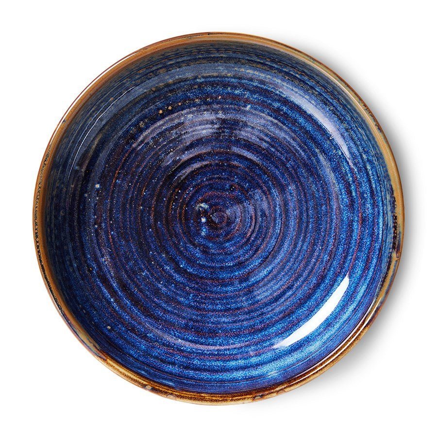 Chef ceramics: deep plate L, rustic blue (560ml) - Image 3