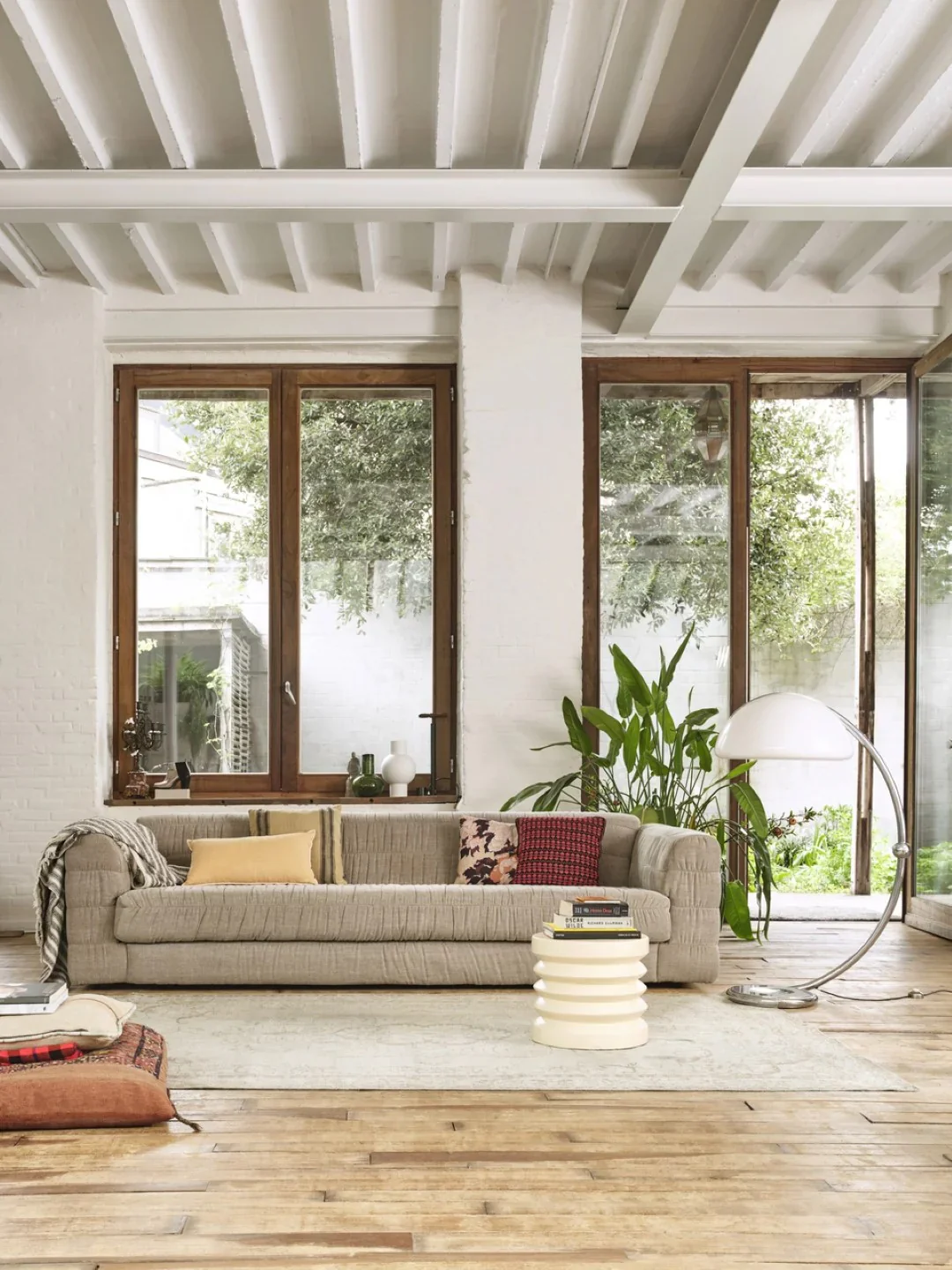 Club Couch : Linen Blend, Taupe - Image 4