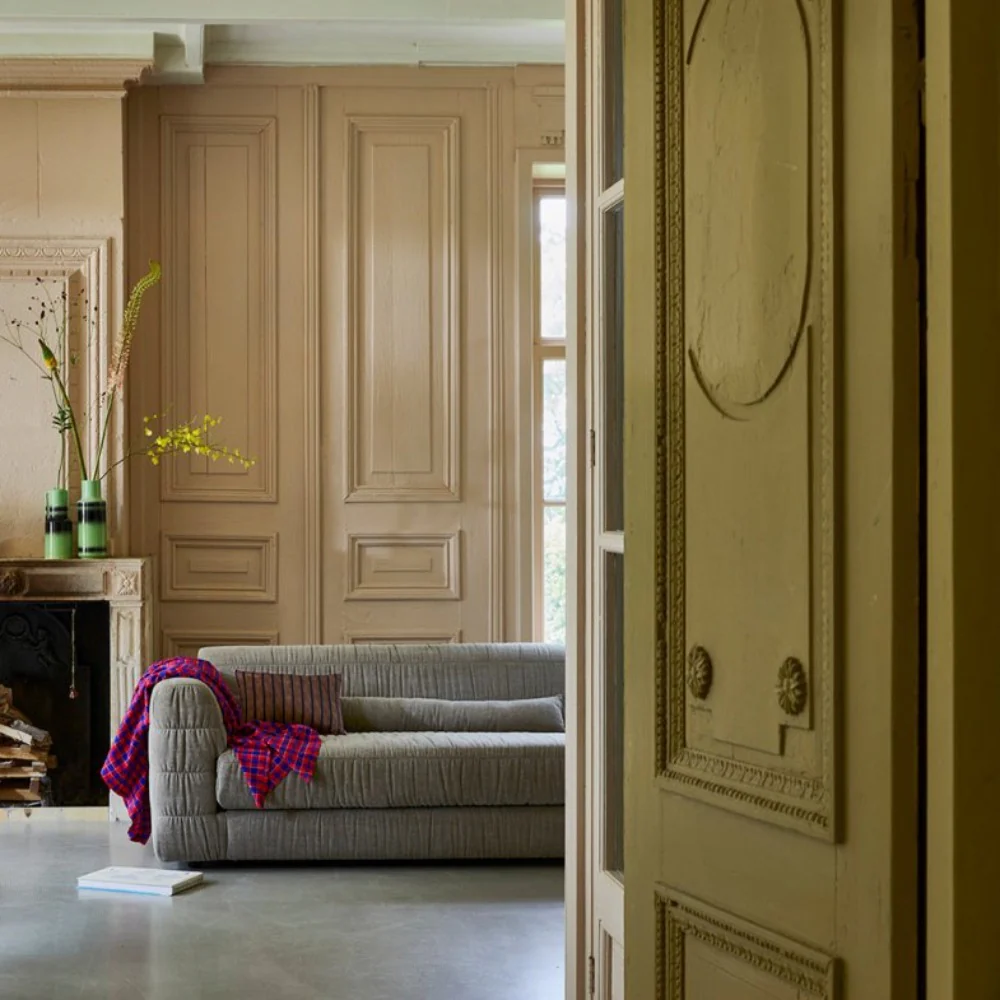 Club Couch : Linen Blend, Taupe - Image 6
