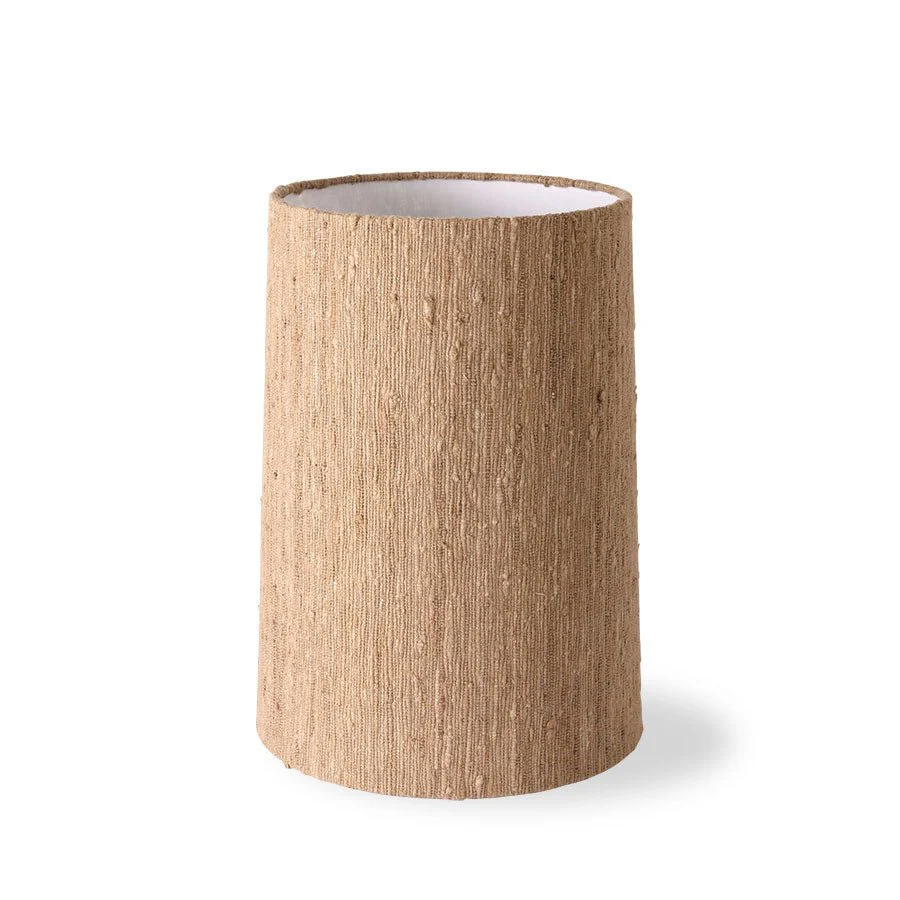 Cone Lamp Shade Silk Brown