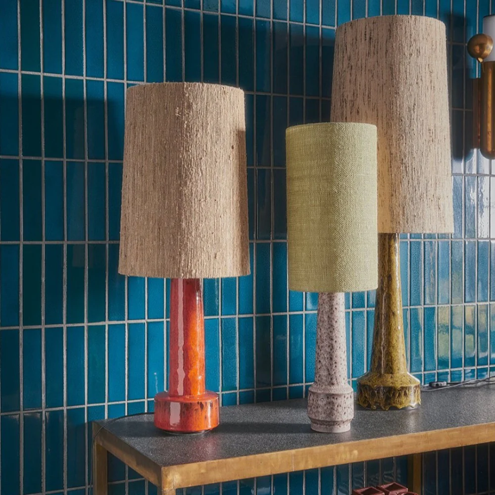 Cone Lamp Shade Silk Brown - Image 5