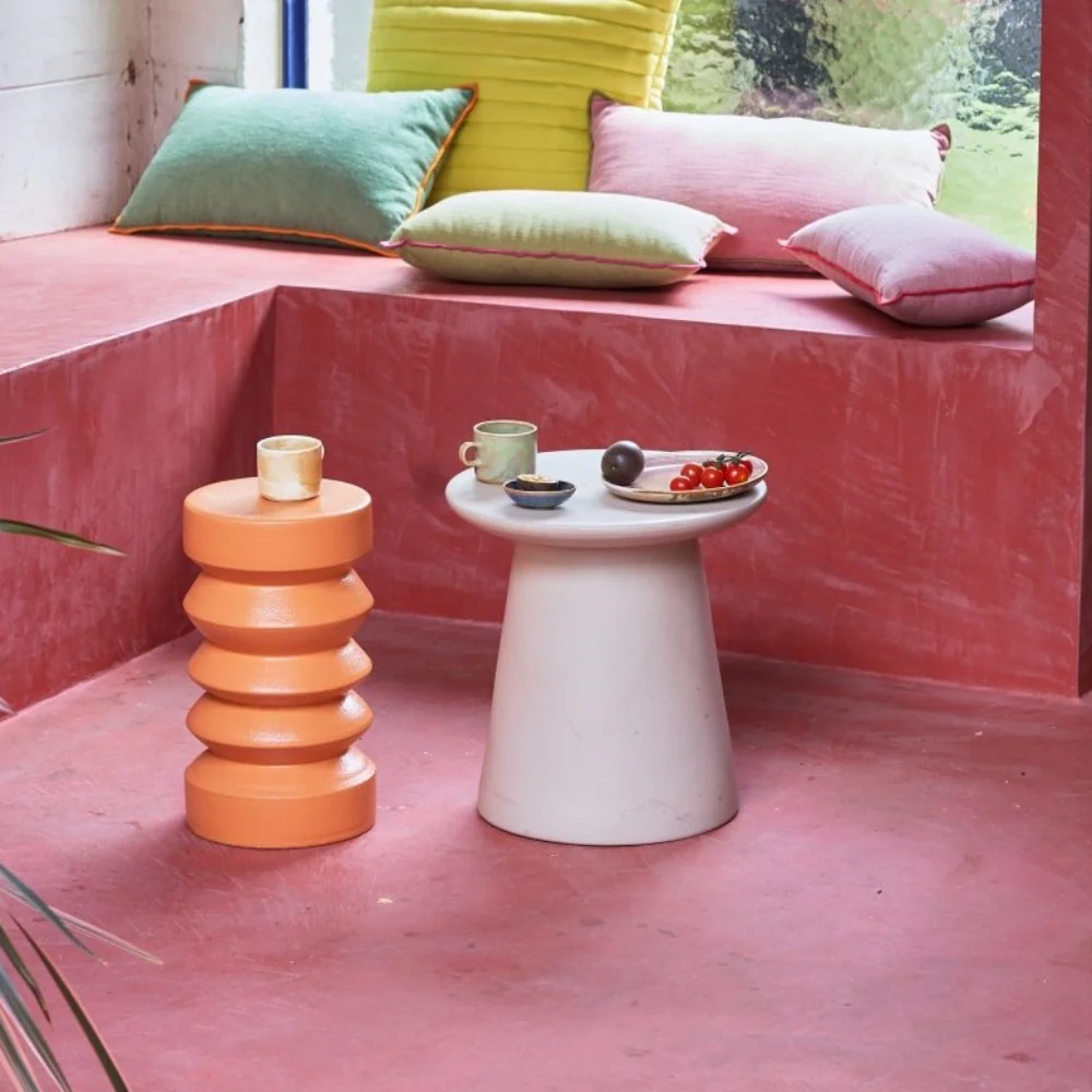Earthenware Side Table M Cream - Image 3