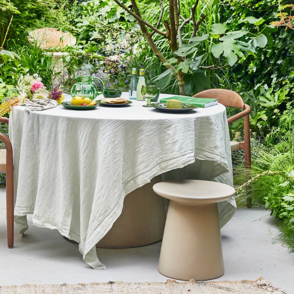Earthenware Side Table M Cream - Image 4