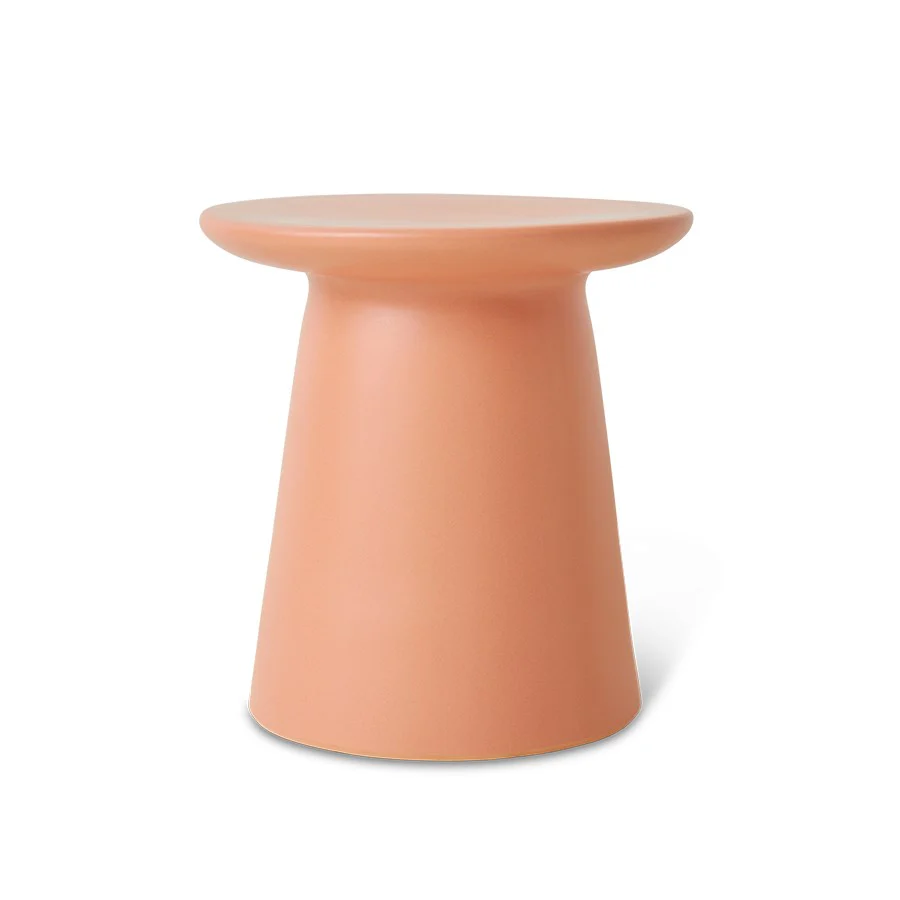 Earthenware Side Table Peach, M