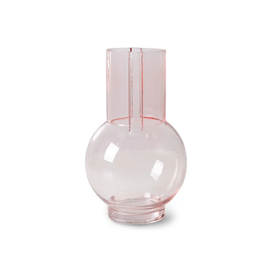 Glass Vase Pink Transparent - Image 3