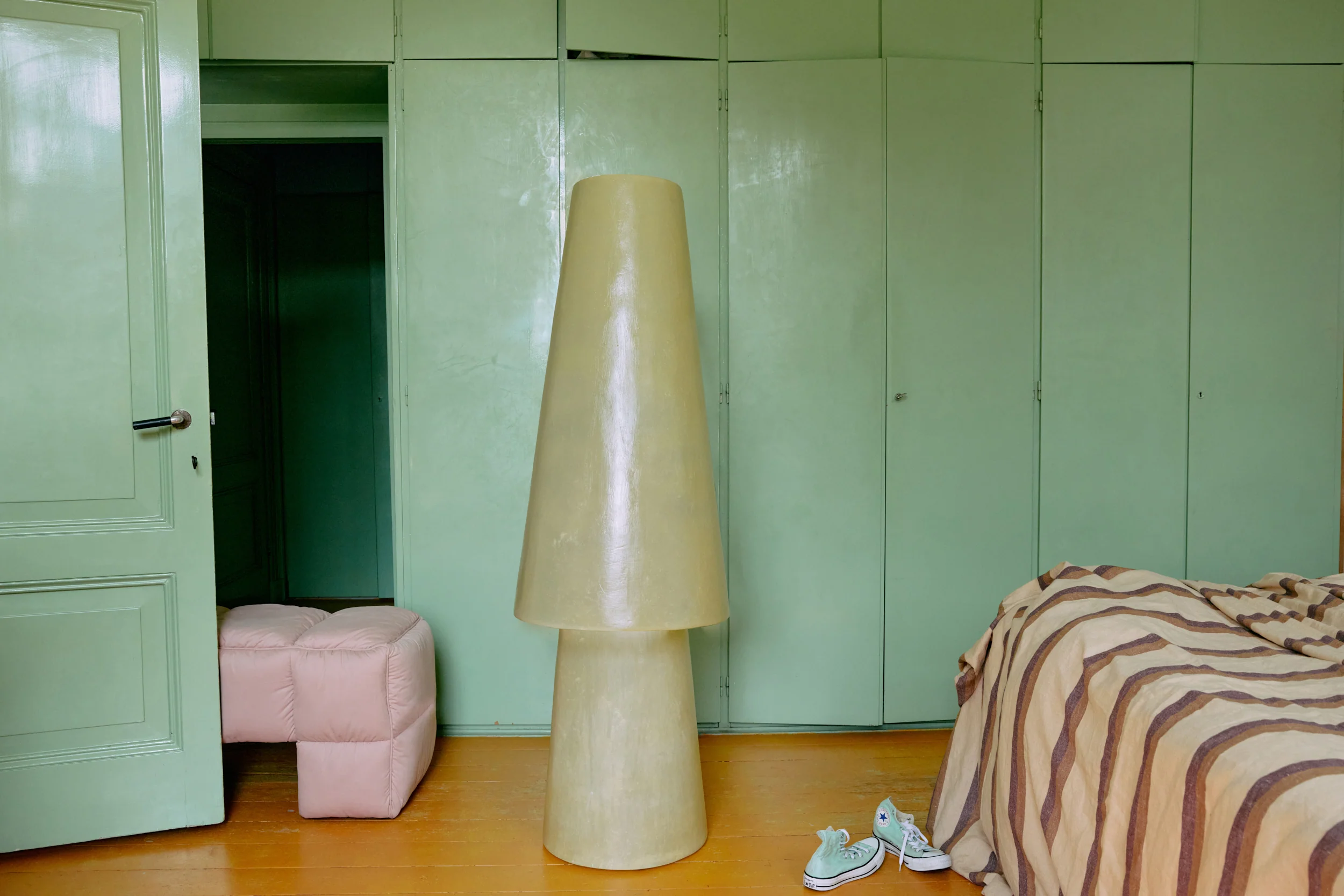 Glassfiber Floor Lamp, Soft Green - Image 2