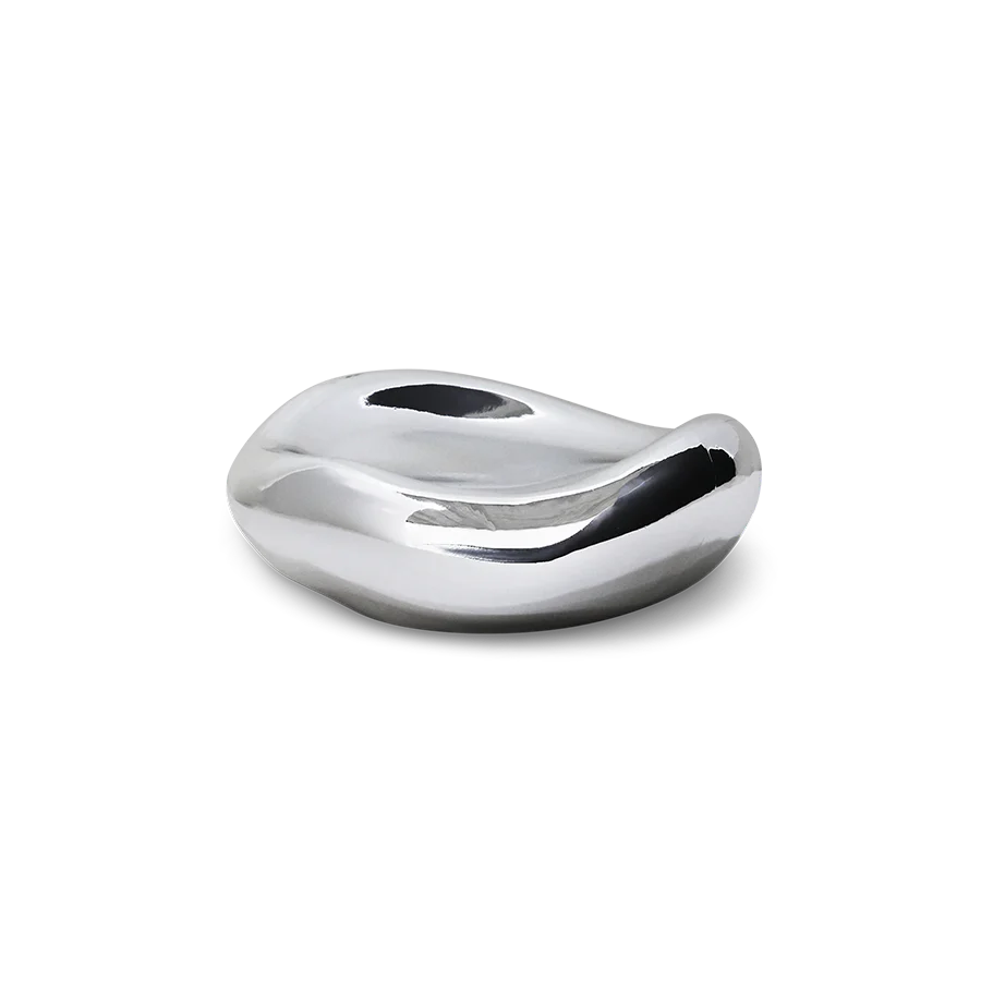 Gleam Glass Bowl, Chrome - Image 3