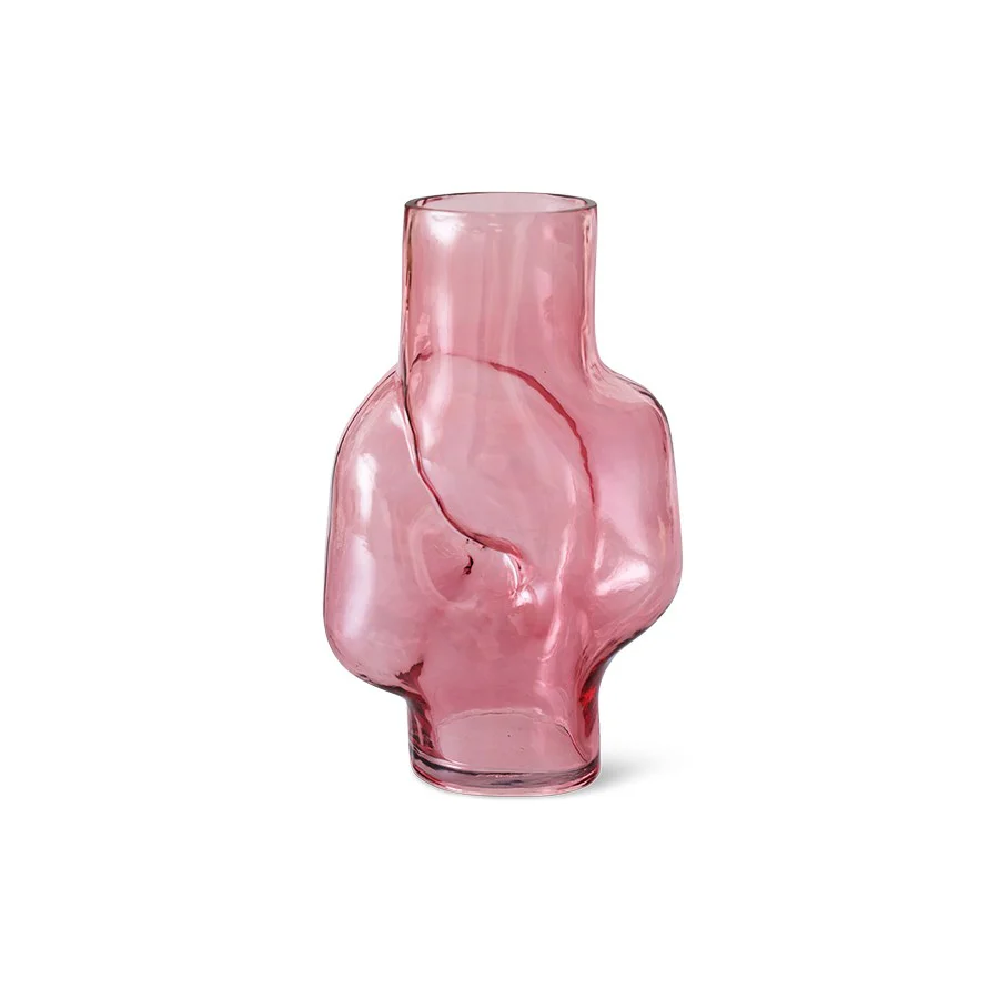Gleam Glass High Vase, Rose - Image 3