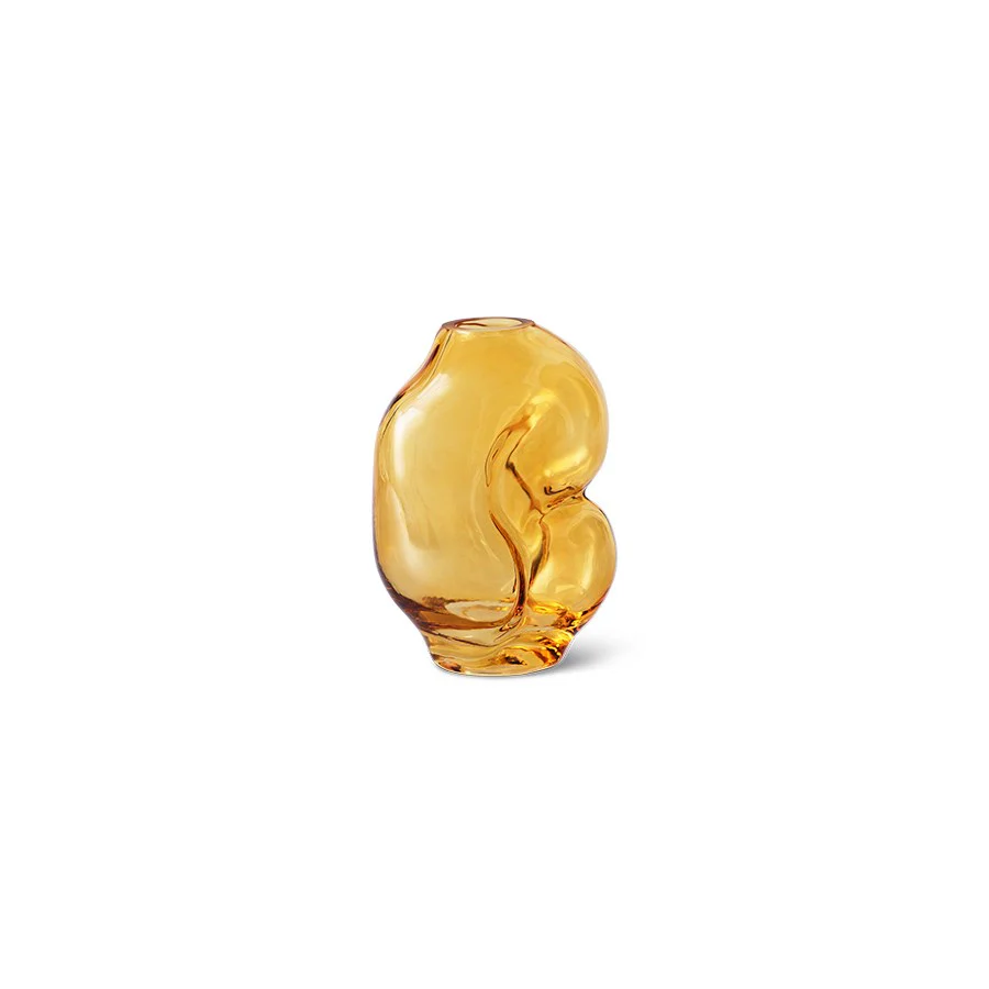 Gleam Glass Small Vase, Amber - Image 3