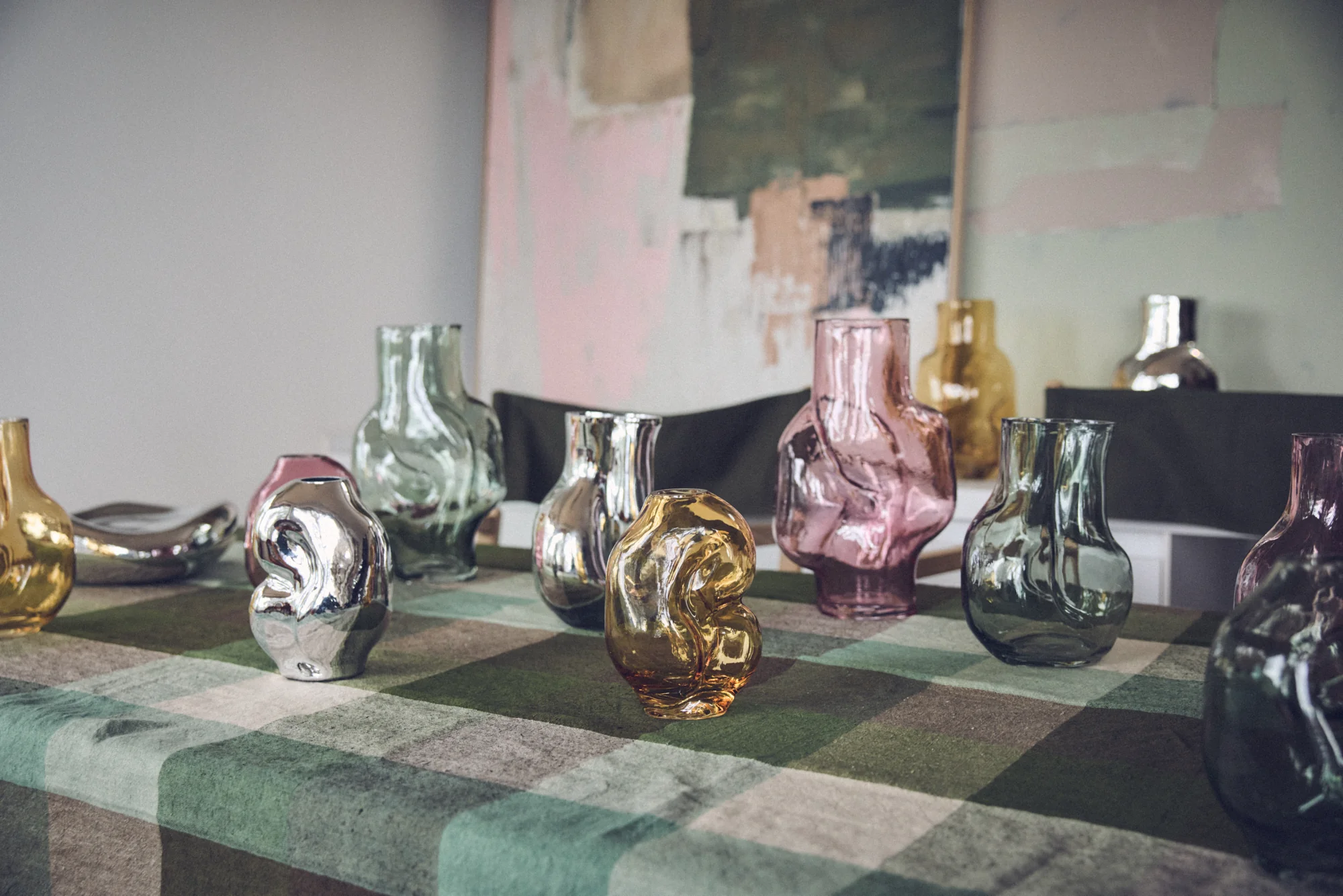 Gleam Glass Small Vase, Chrome - Image 5