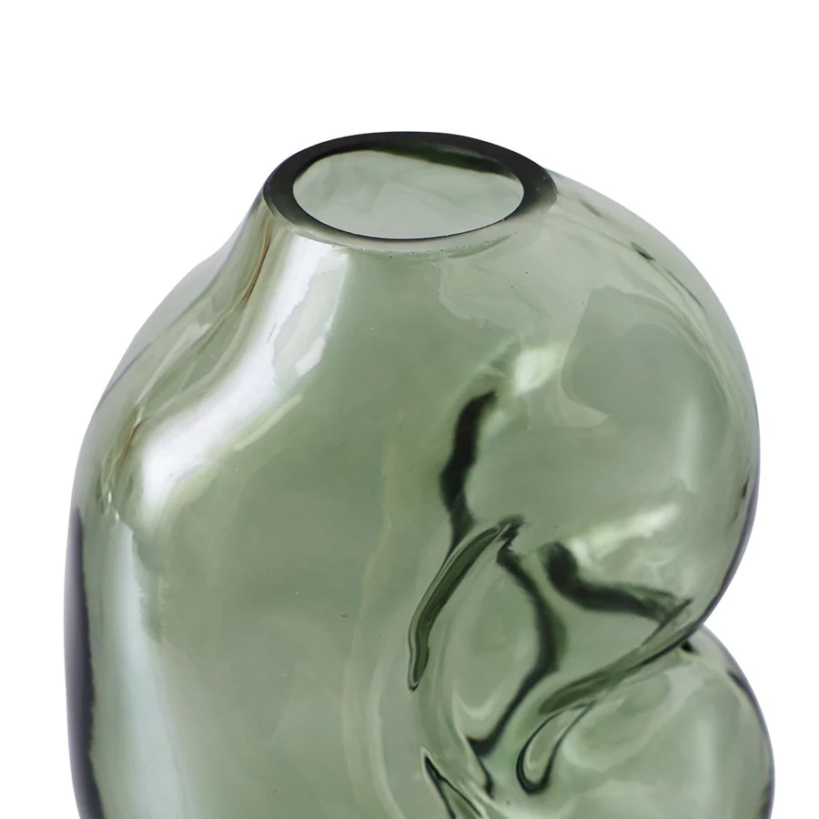 Gleam Glass Small Vase, Olive - Image 2