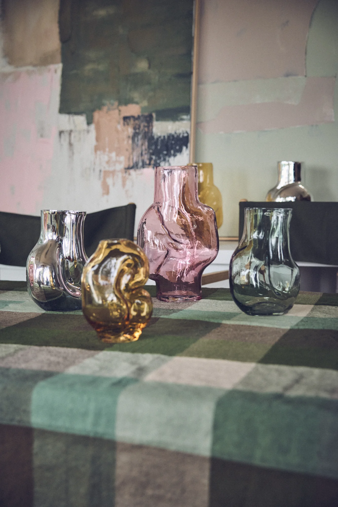 Gleam Glass Vase, Chrome - Image 3