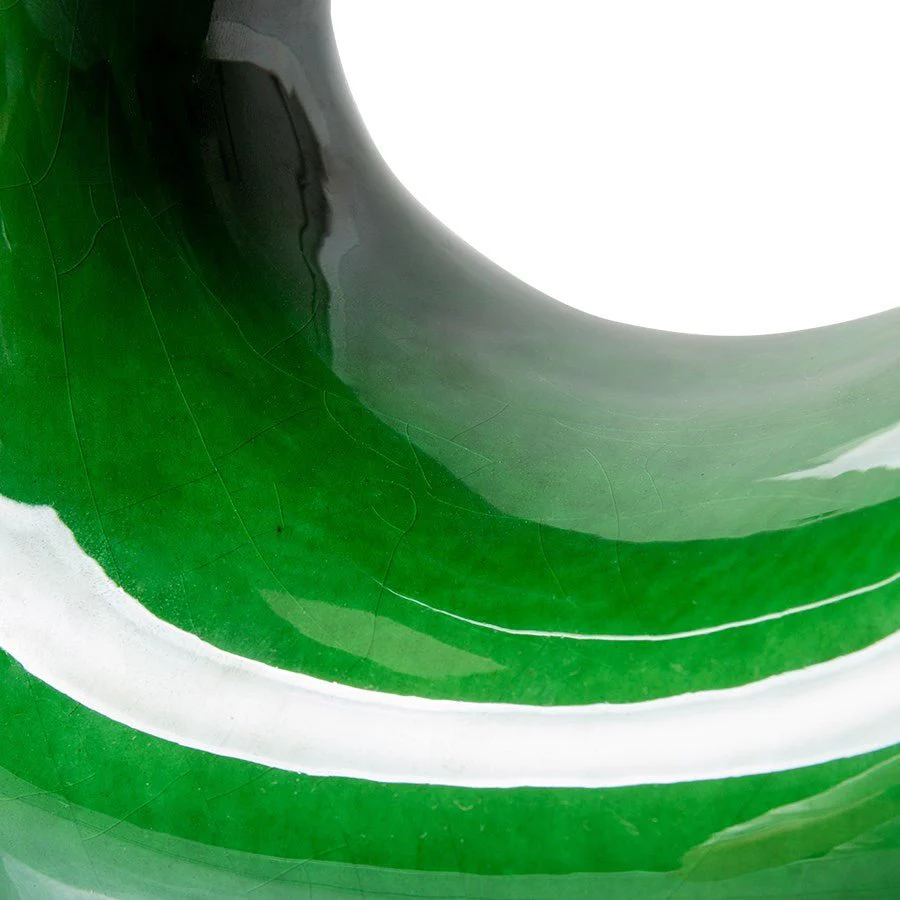 HK Objects Ceramic Sculpture, Glossy Green - Image 5