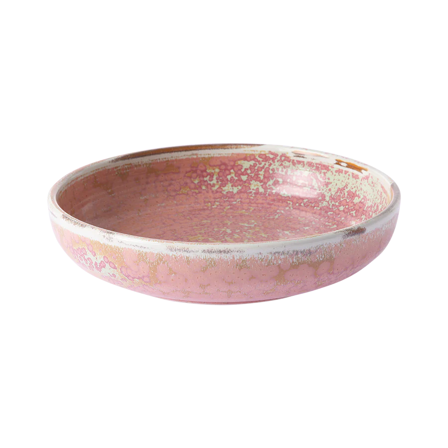 Home Chef Ceramics Deep Plate Rustic Pink