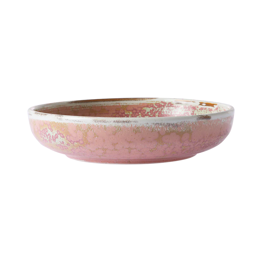 Home Chef Ceramics Deep Plate Rustic Pink - Image 2
