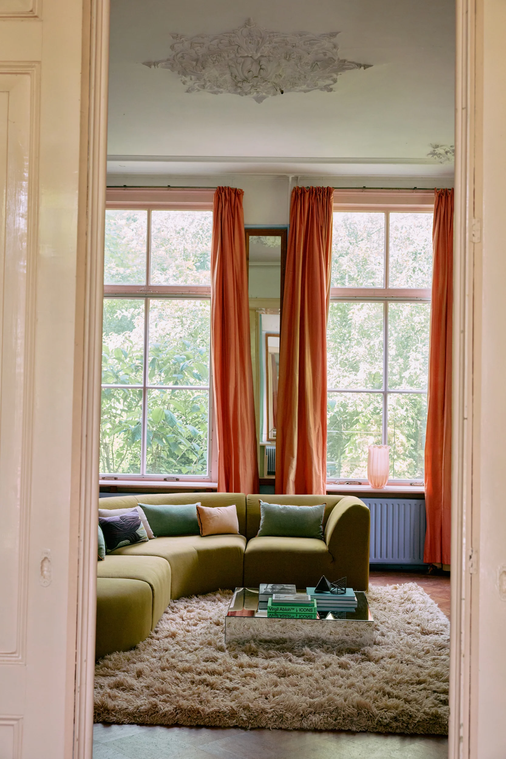 Jax Couch: Element Angle, Royal Velvet, Olive - Image 5