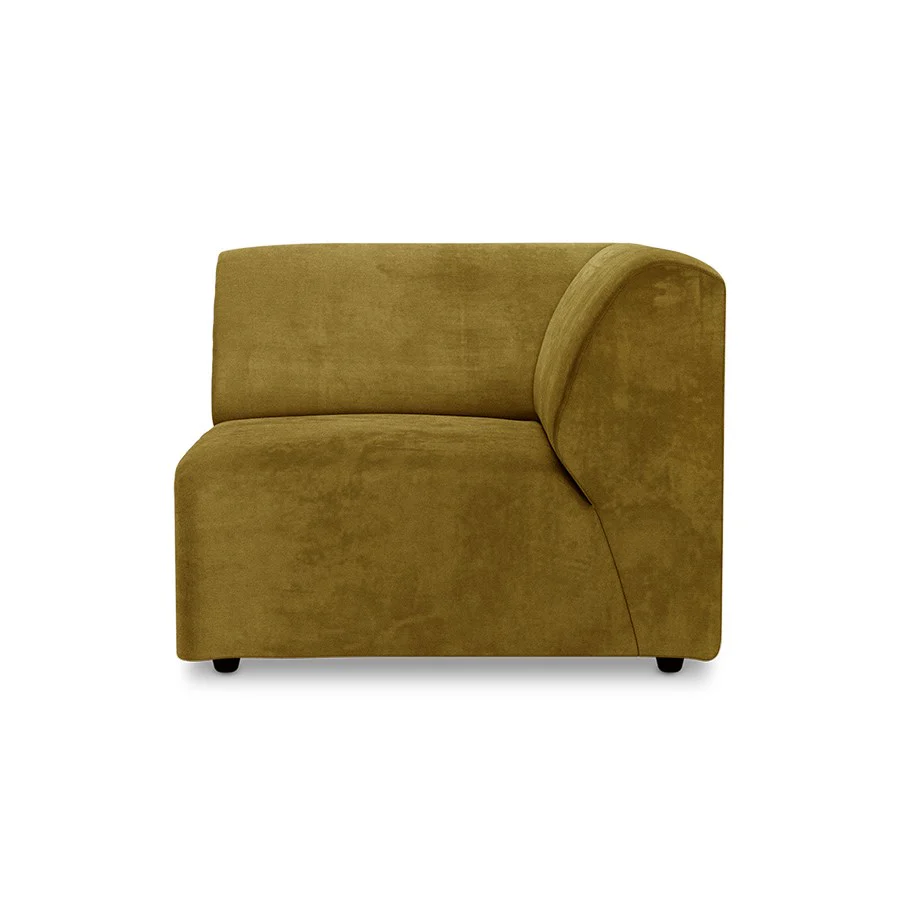 Jax Couch: Element Right End, Royal Velvet, Olive - Image 2