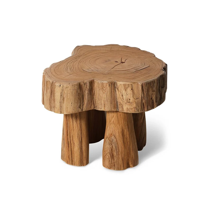 Log Wooden Stool - Image 2