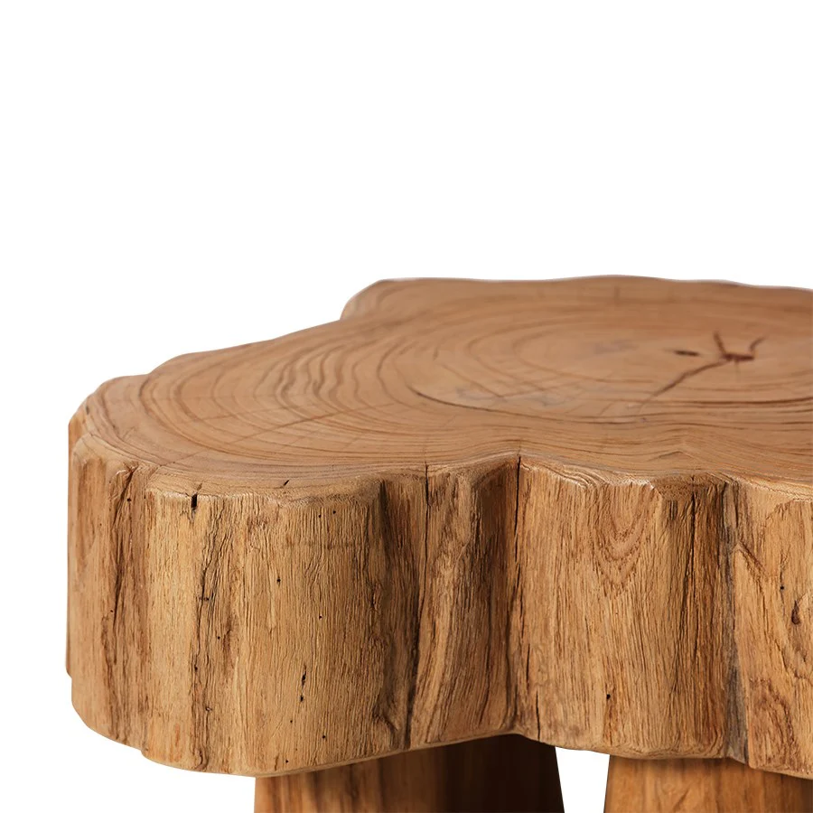 Log Wooden Stool - Image 3