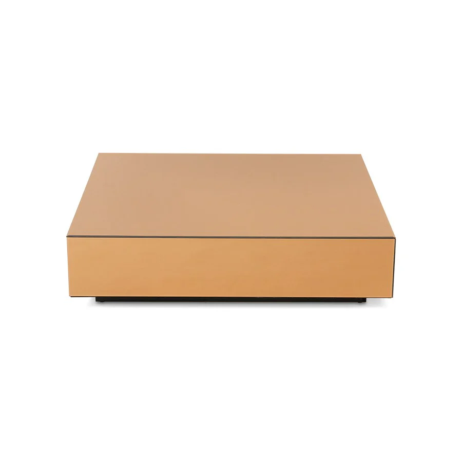 Mirror Block Coffee Table Smokey Brown (80X55cm) - Image 3