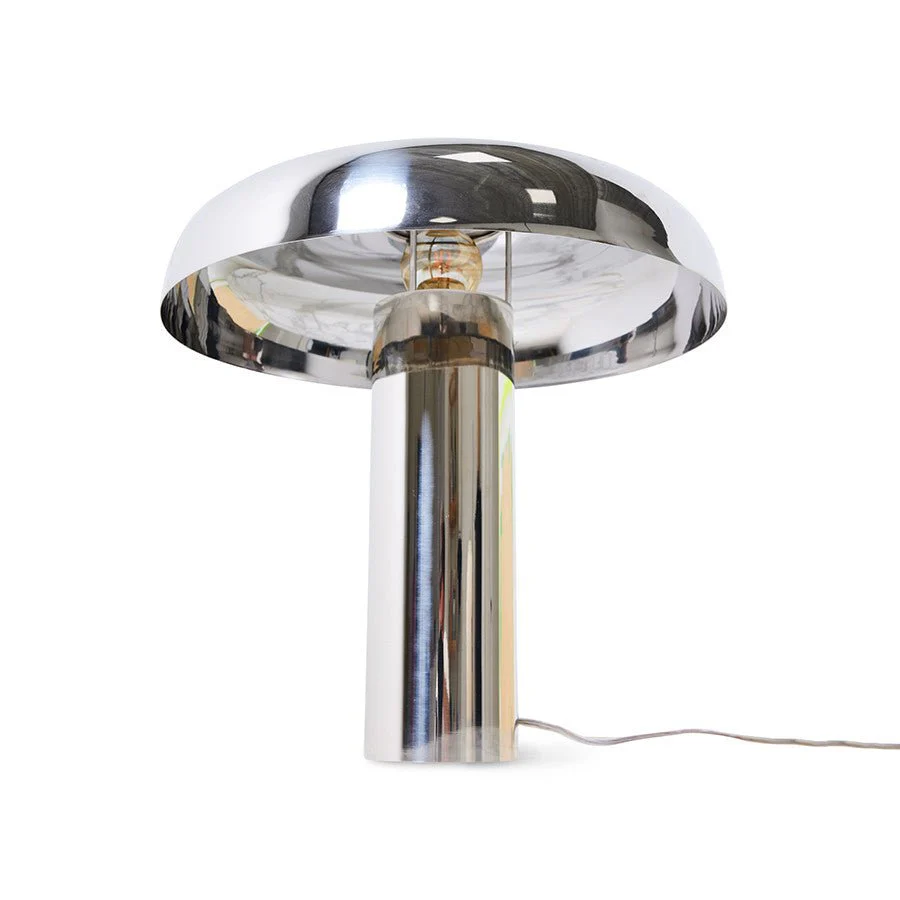 Mushroom Table Lamp, Chrome - Image 2