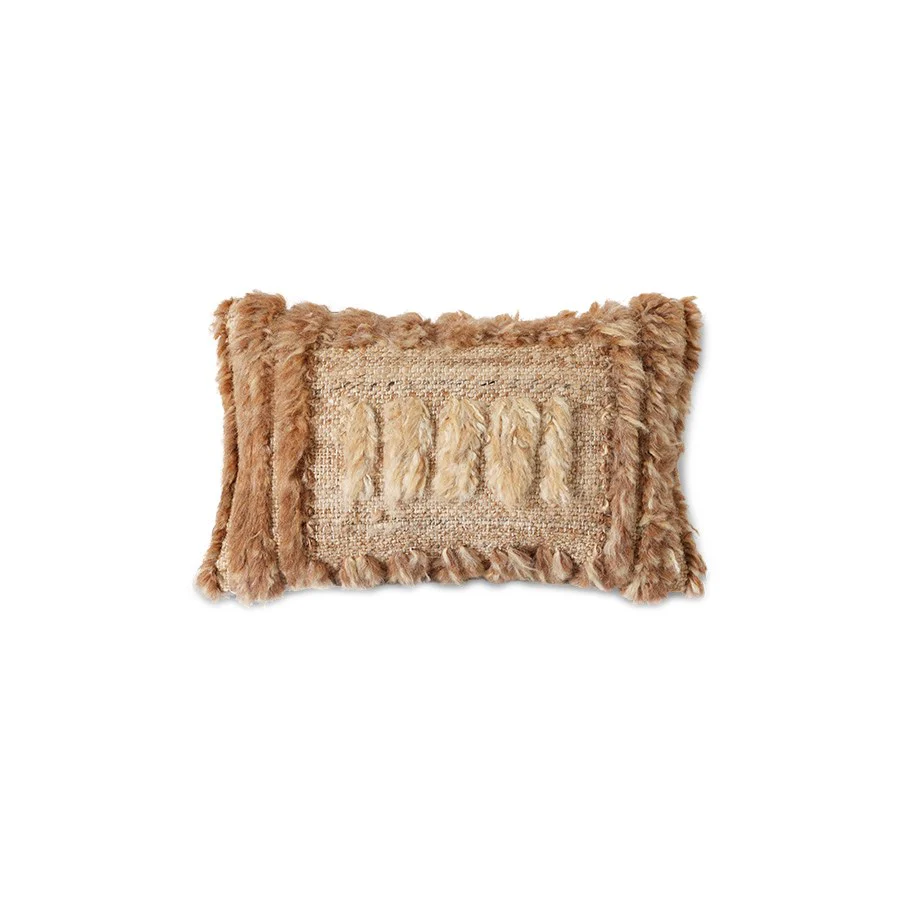 Natural Furry Cushion (40X25cm) - Image 3