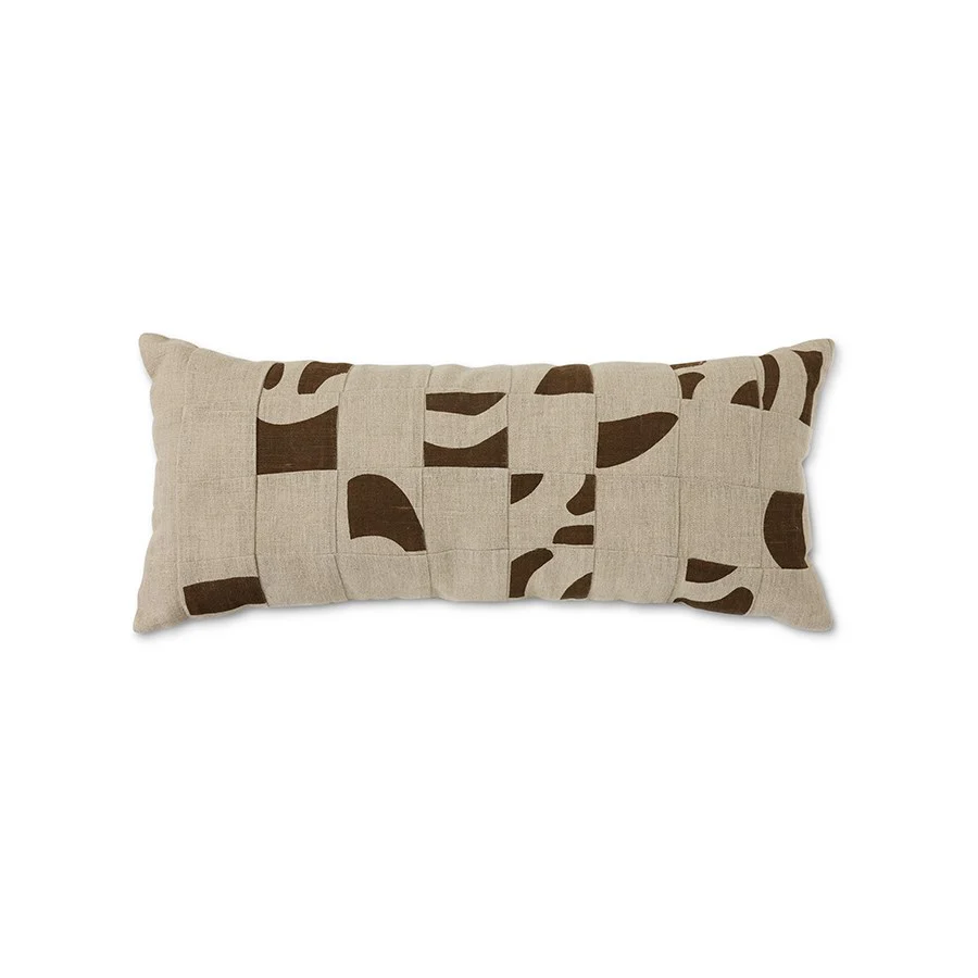 Natural Patched Cushion (70X30cm) - Image 3