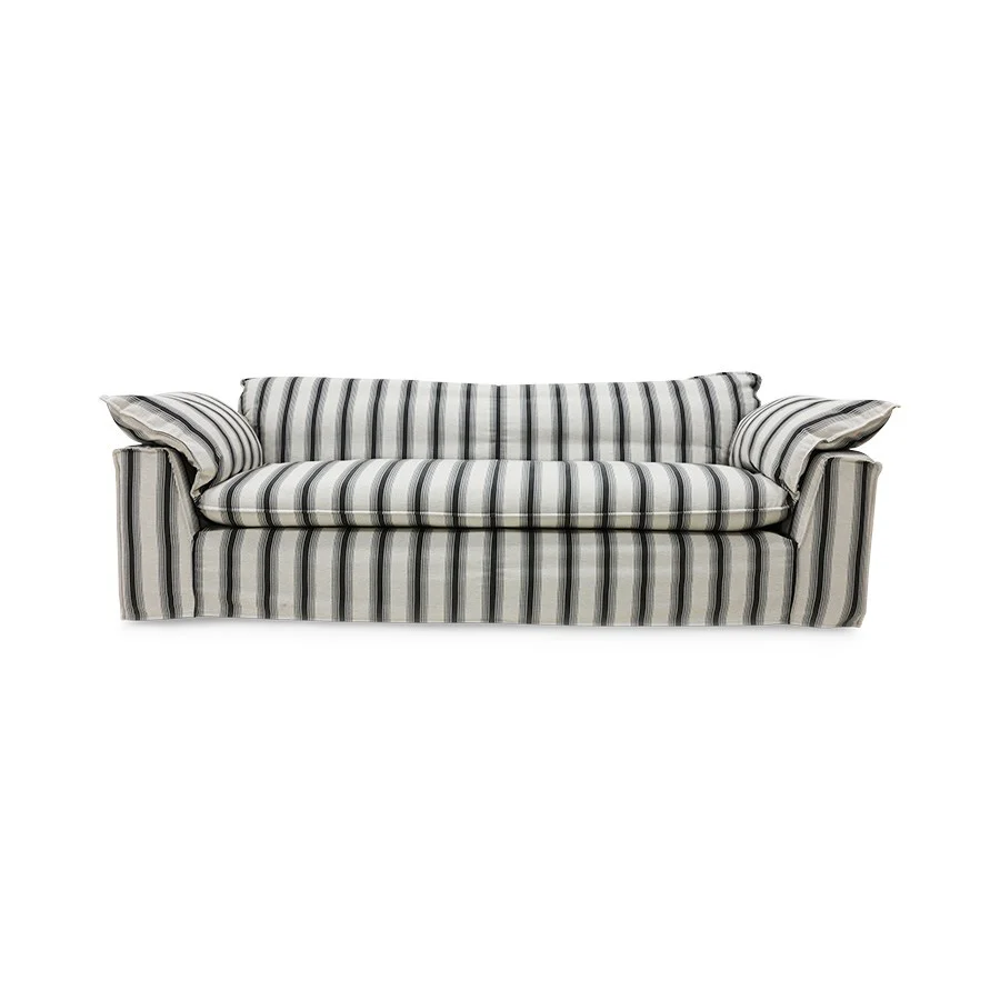 Nomad Couch: 305cm, Rocco, Chalkstripe