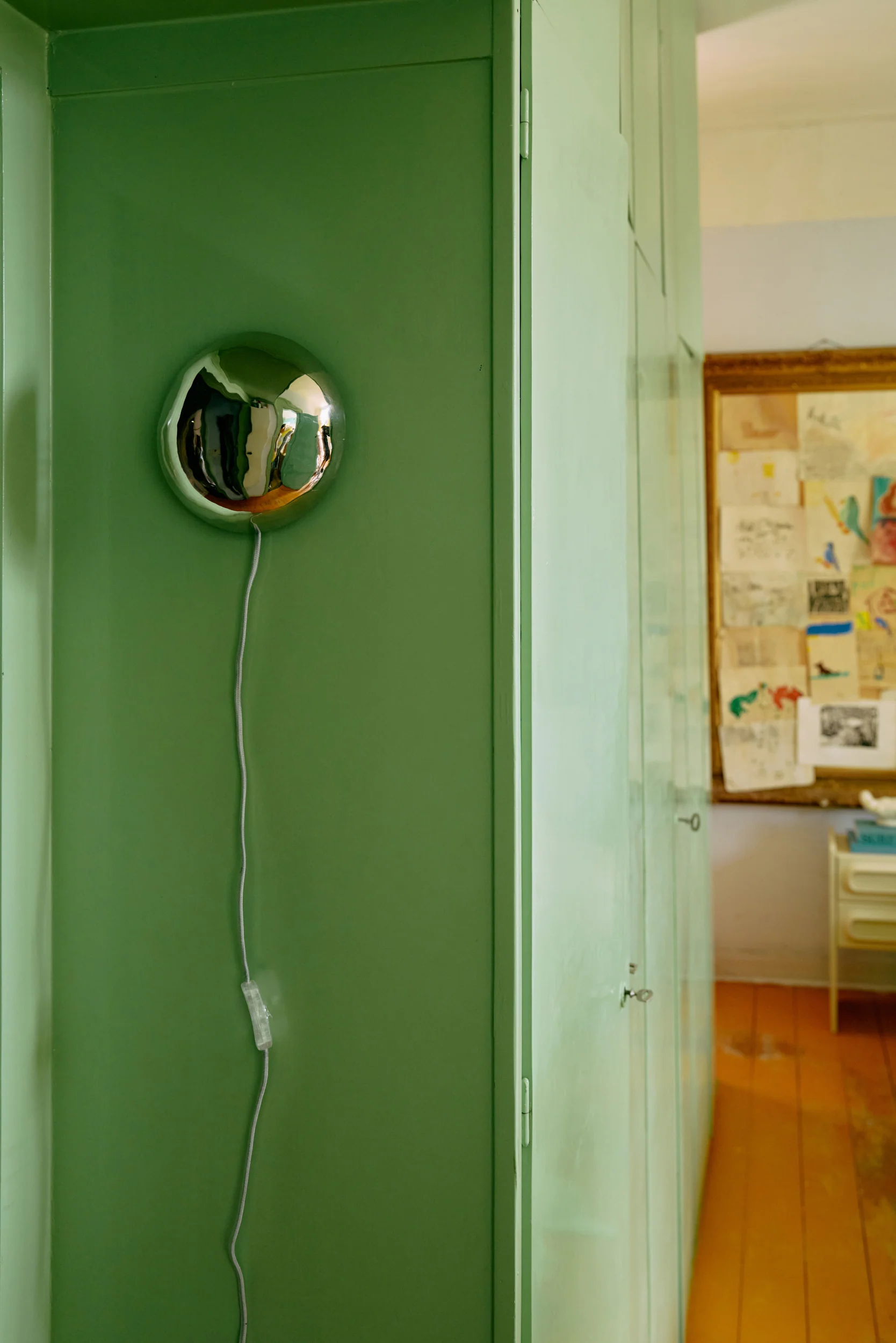 Orb Wall Lamp, Chrome - Image 2