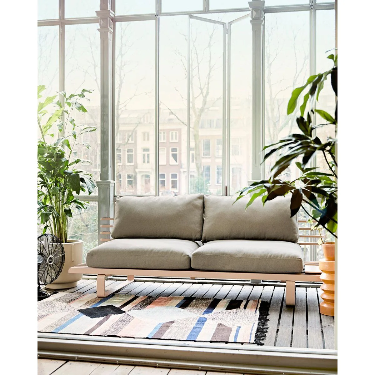 Outdoor Lounge Sofa Cushion Set Brown - Image 6