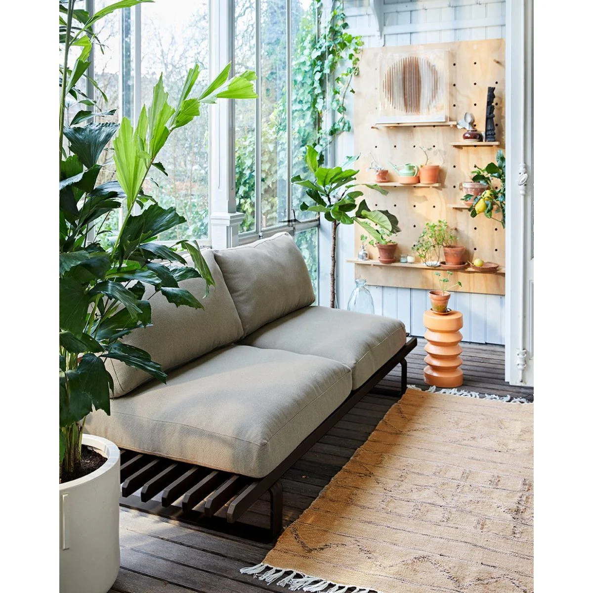 Outdoor Lounge Sofa Cushion Set Brown - Image 7