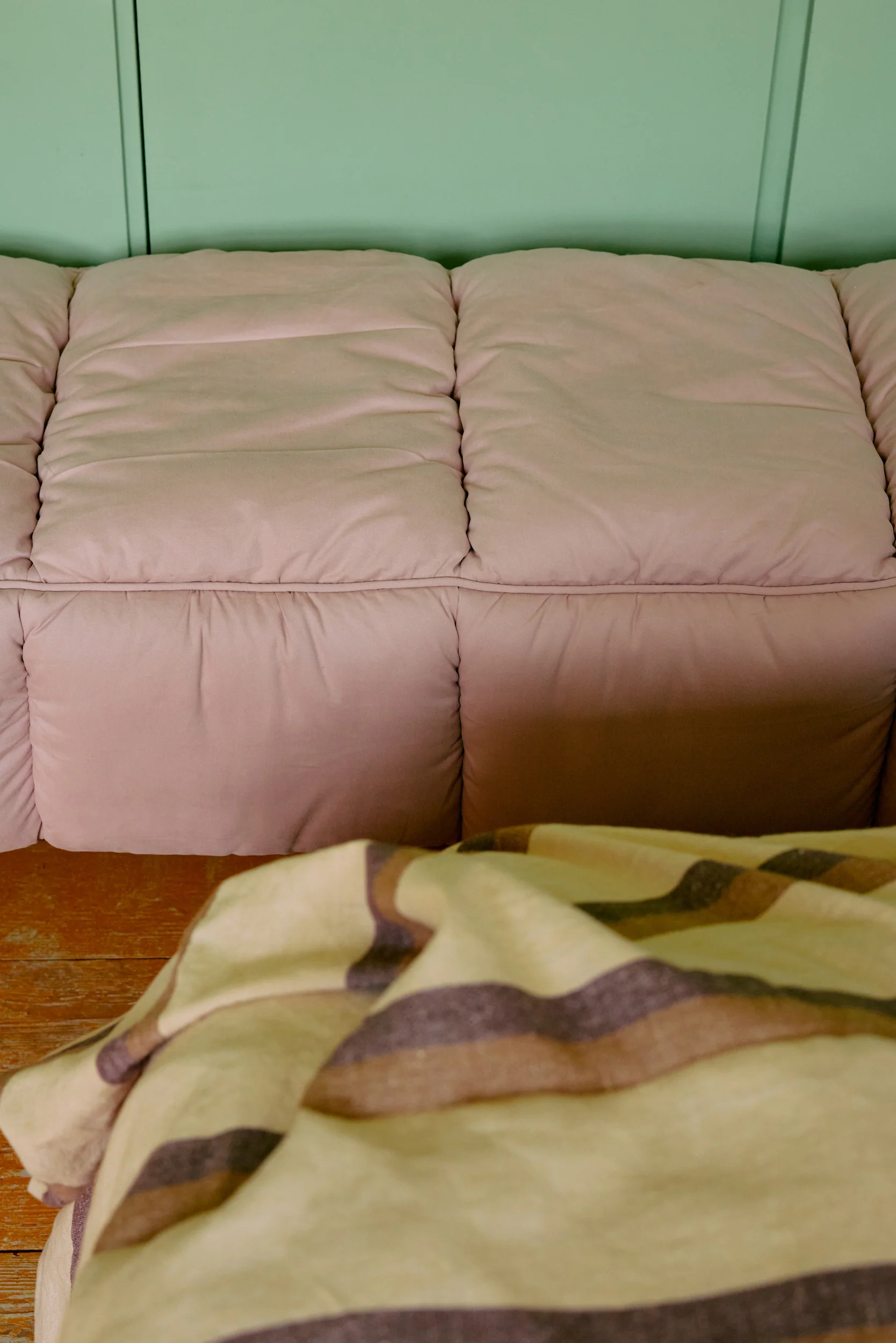 Puffy Lobby Bench, Blush - Image 3
