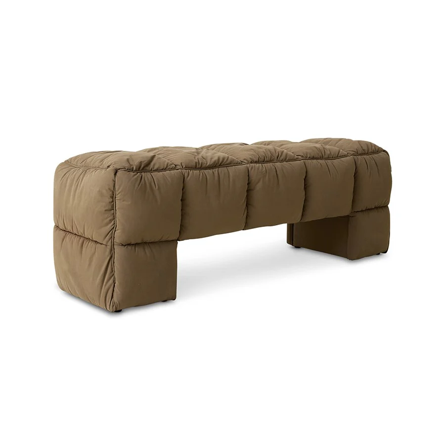 Puffy Lobby Bench, Olive - Image 4