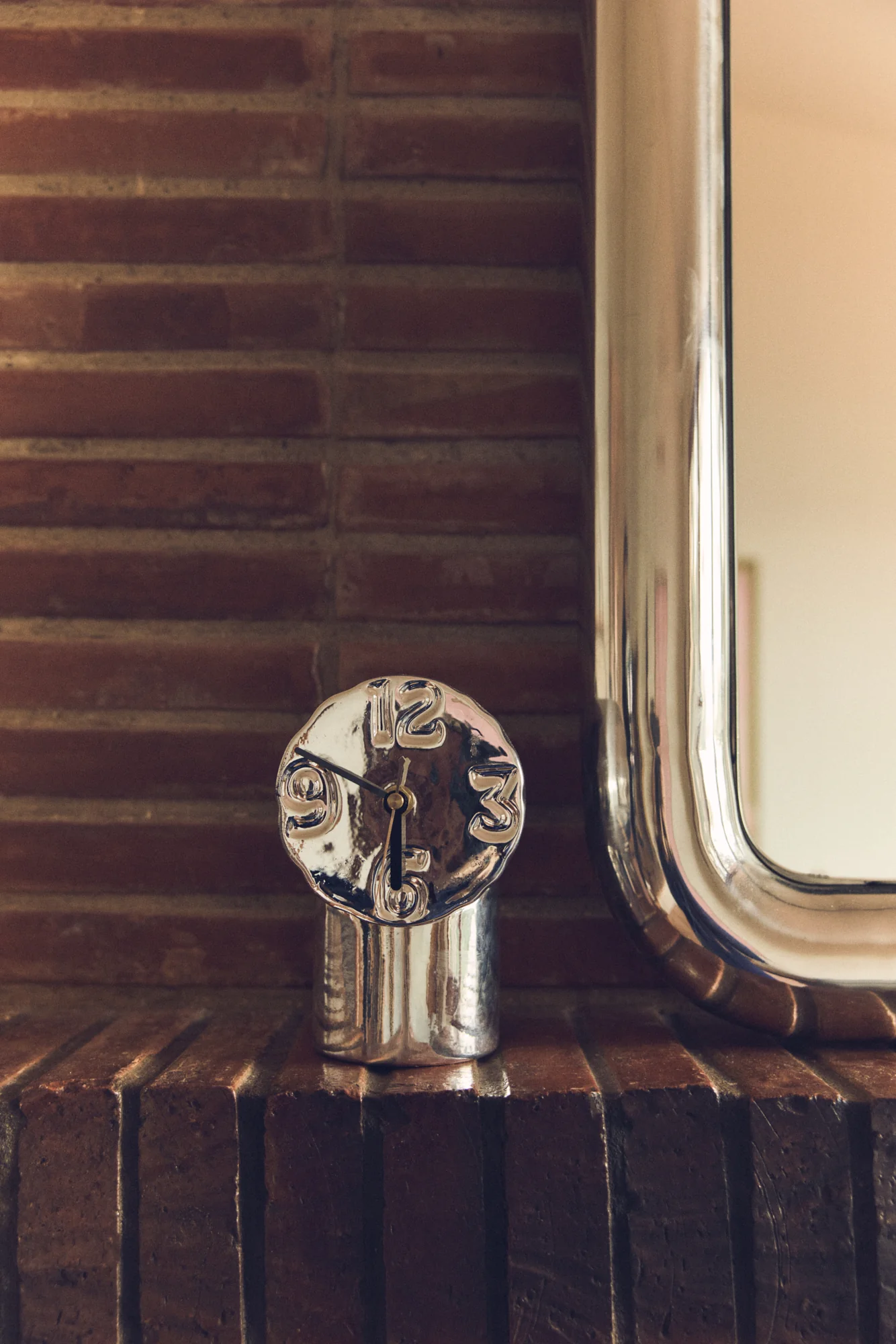 Retro Ceramic Clock Chrome - Image 6